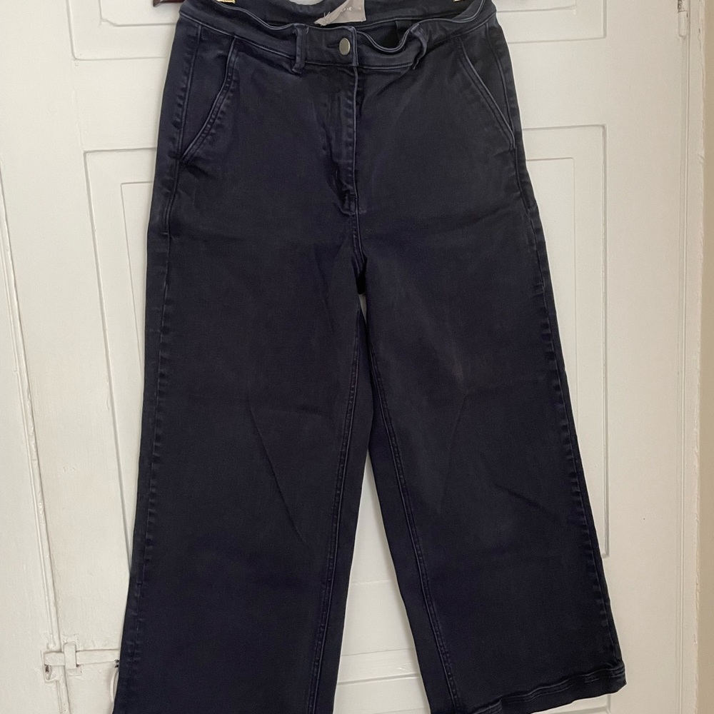 Everlane Wide Leg Crop in Navy Size 10